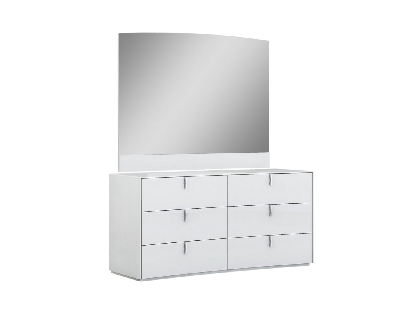 White Solid Wood Bedroom Set With Mirror Four Piece