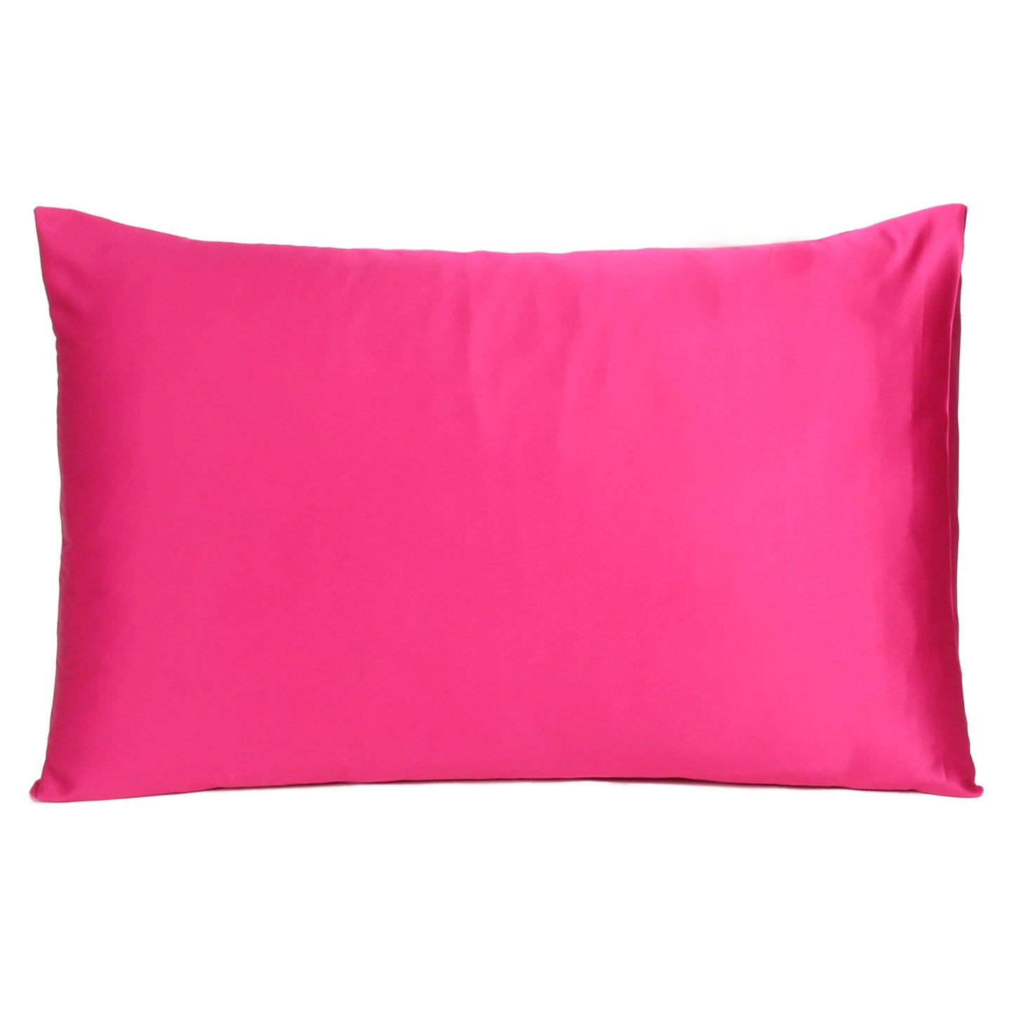 Fuchsia Dreamy Set Of 2 Silky Satin Standard Pillowcases-1