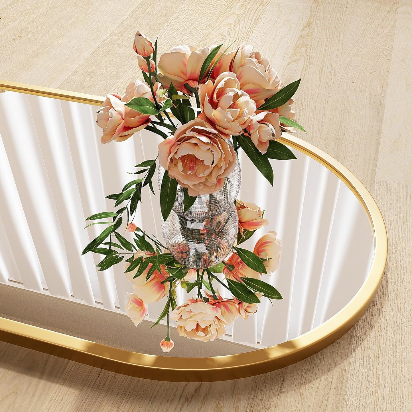 Nanoglass Arch Mirror Full Length,Gold Mirror Full Length 71"X26",Standing Mirror Full Length,Full Body Mirror for Bedroom,Large Mirror(Gold)-2