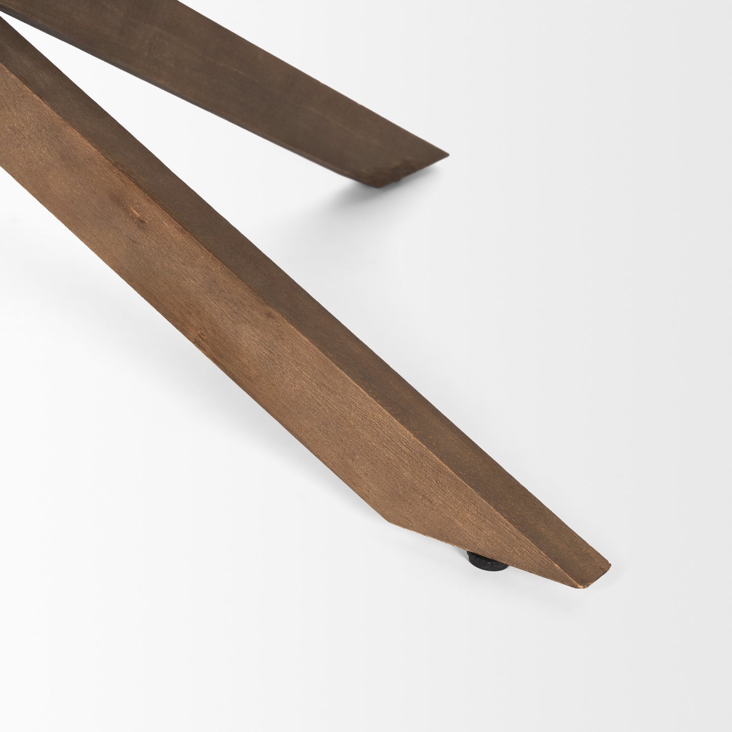 42" Brown Solid Wood Round Cross Legs Coffee Table-4