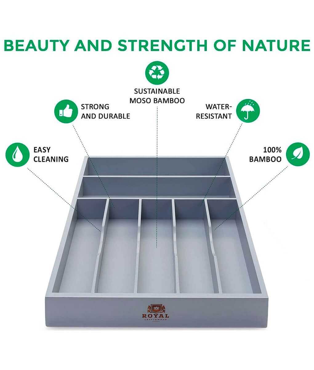 Gray Silverware Tray-4