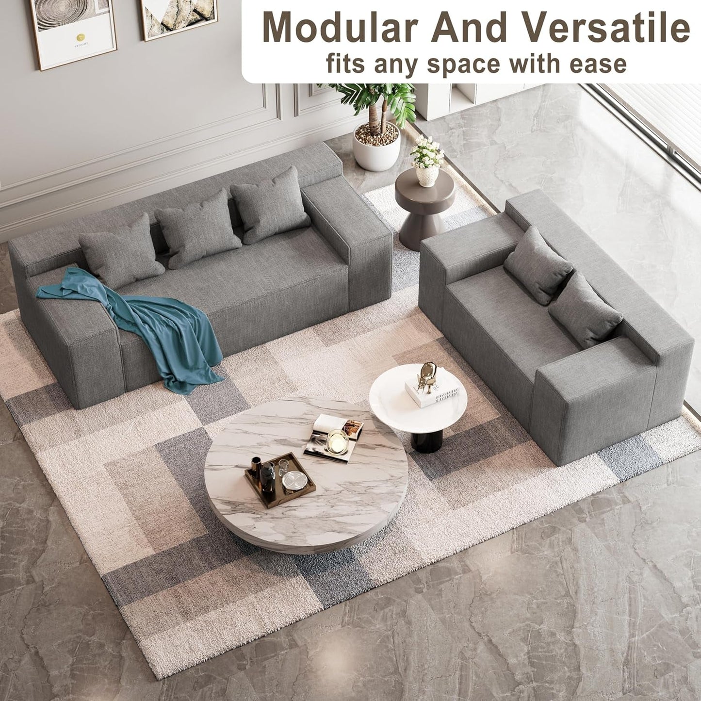 Compact Modern Loveseat Sofa Couch for Small Spaces