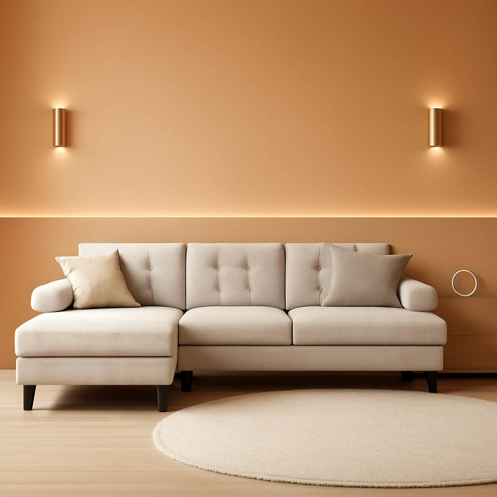 Modern U Shaped Sectional Couch With Double Chaise